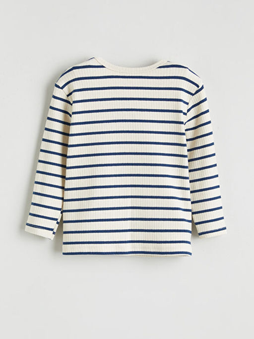 Bisiklet Yaka ?izgili Erkek Bebek Ti??rt 2li