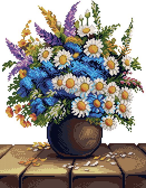 Кристальная (алмазная) мозаика ФРЕЯ ALVR-308 Букет полевых цветов 30 х 40 см