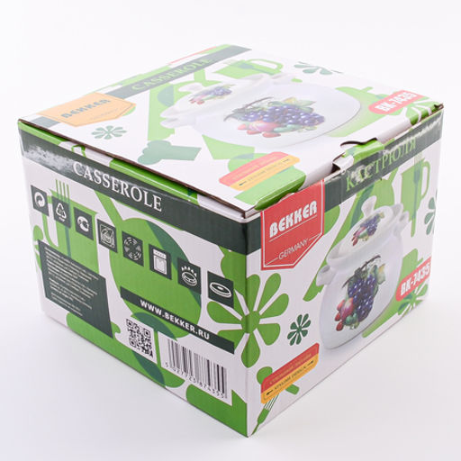 7435-1 Кастрюля с крышкой 1,8 л керамика рис/ягоды MB (х8) - Mayer&boch фото 4