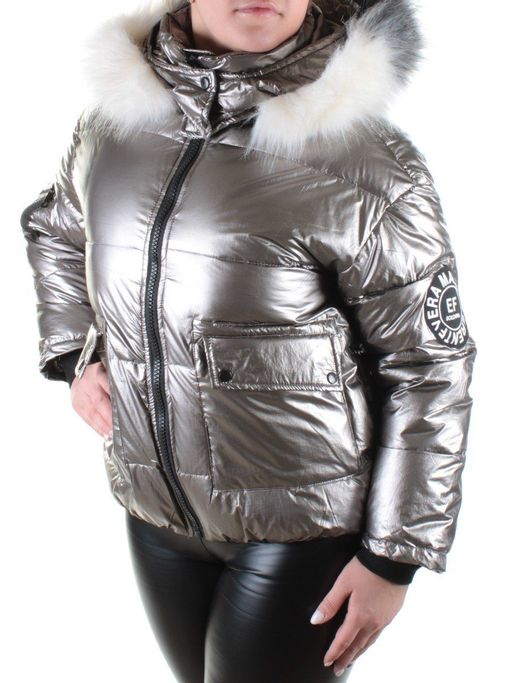 1839 BROWN/SILVER Куртка демисезонная женская LeiBaiYi - Fashion фото 3