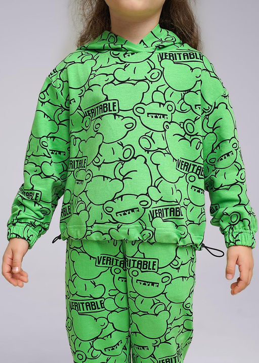 Джемпер дев. (ЧЗ) св.зелен/черный 846453/71ун - Clever wear фото 3