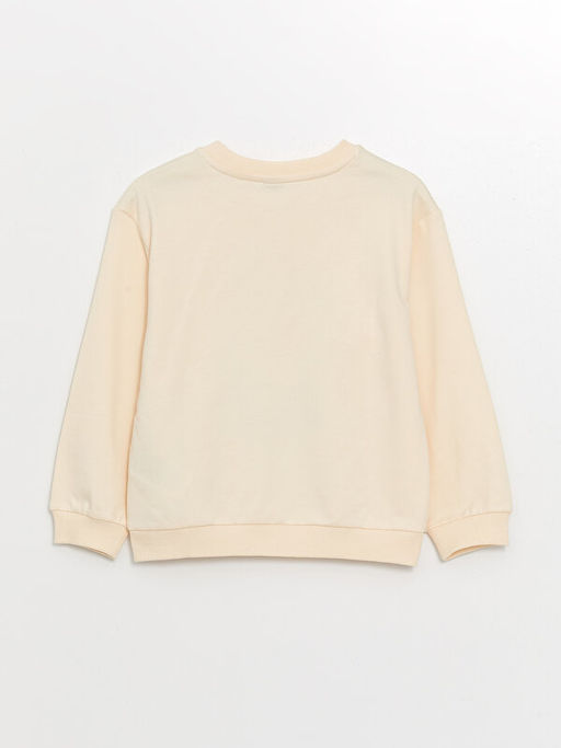 Bisiklet Yaka Bask?l? Uzun Kollu K?z ?ocuk Sweatshirt - Waikiki фото 2
