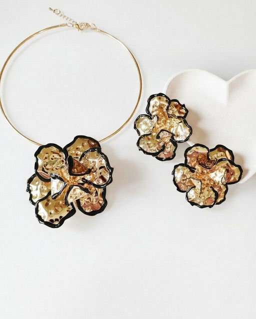 Комплект: колье-обруч и серьги