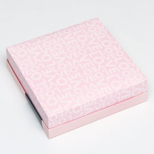 Цена за 5 шт. Коробка подарочная складная крышка-дно Love, 23?23?6.5 см