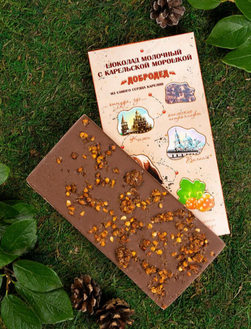 Шоколад молочный с карельской морошкой