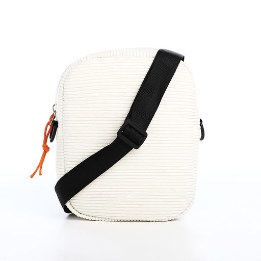 Сумка молодёжная на молнии, наружный карман, цвет белый - Simaland фото 3