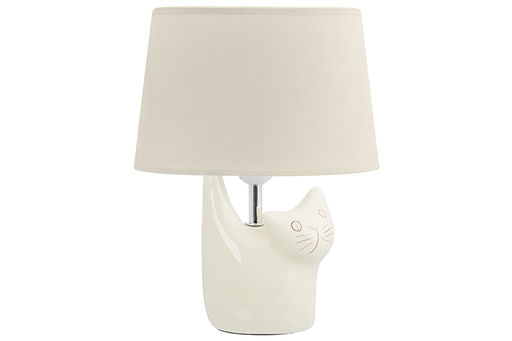 Настольная лампа 23*14*31 см "Кот"+ крем. овал абажур