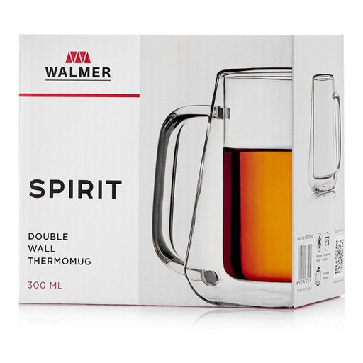 Кружка стеклянная Walmer Spirit с двойными стенками, 0.3 л, цвет прозрачный  фото 9