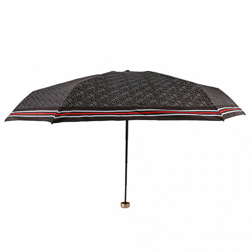 Зонт-мини механический Орнамент ткань эпонж (полиэстер) + черное УФ-покрытие, 6 лучей, д/купола 90см, 5 сложений, 17см в сложенном виде, механизм против ветра, пластмассовая ручка, цвет черный, 225гр (Китай) - Домашняя Мода фото 2