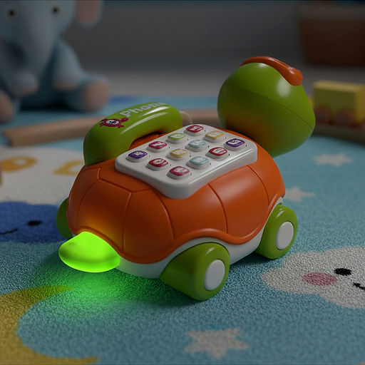 Каталка "Черепаха" с телефоном, в коробке