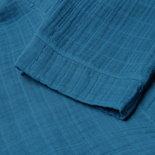 Халат жен.муслиновый LoveLife размер 46-48, цвет синий, 100% хл, 4-сл, 235 г/м²