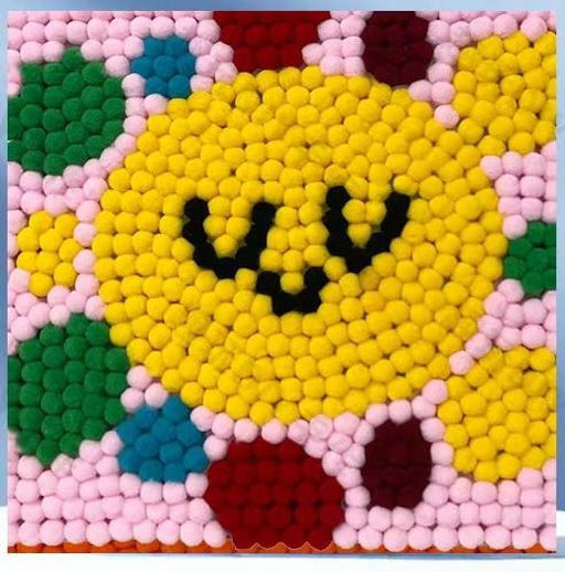 Картина из помпонов на подрамнике Draw Me! Sun, (20 х 20 см)