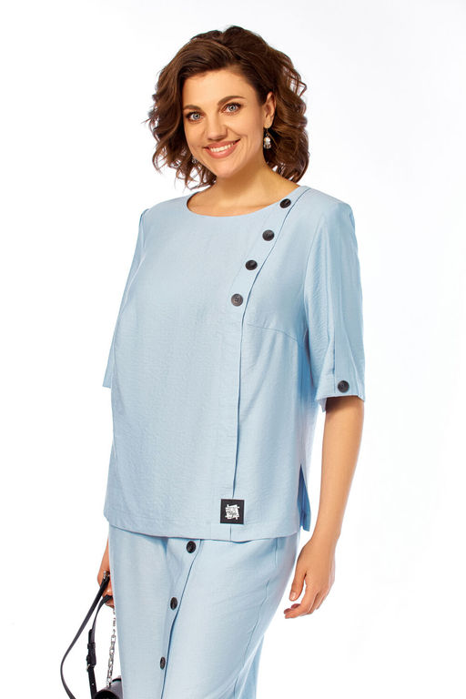 Костюм Olga Style С1022 голубой  фото 6