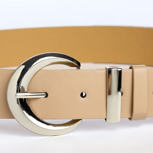 Ремень женский с винтом, 110×3.3 см, пряжка металл, серебристая, бежевый