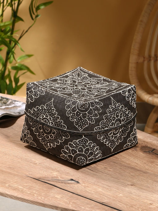 Корзинка плетёная «Бонтанг», 24×24×15 см, бамбук, тёмная