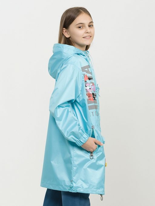 PELICAN, плащ для девочек, Бирюза  фото 6