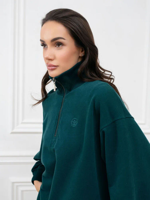 Толстовка женская Пич Изумрудный - Modamica фото 2