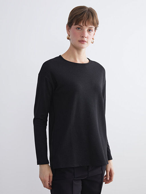 Bisiklet Yaka Oversize Kad?n Ti??rt