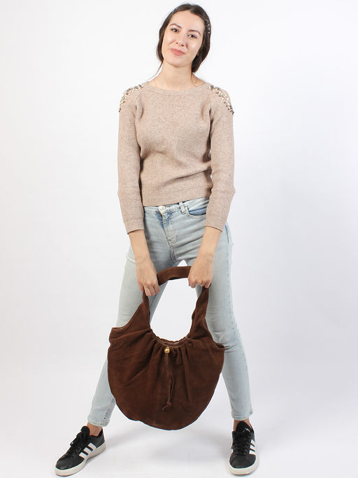 LACCOMA сумка M1018F-1-рыжий натуральная замша полиэстер  фото 6