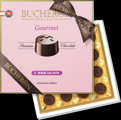 BUCHERON. Gourmet с миндалем 180 гр. карт.упаковка