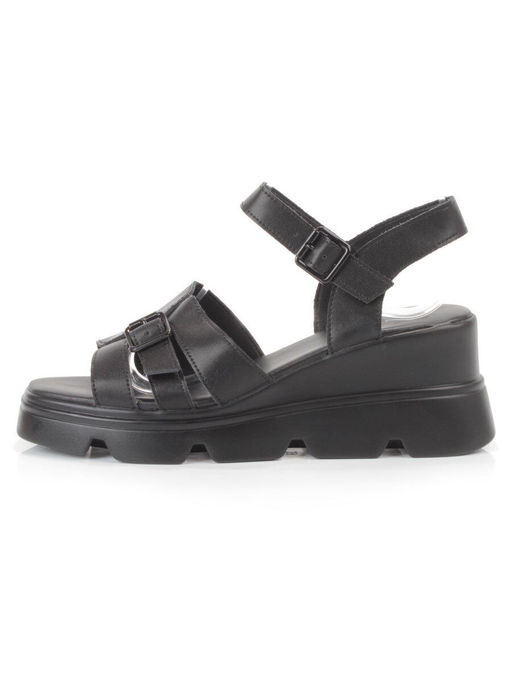 08-PEAG34-2 BLACK Босоножки женские (натуральная кожа) - Фабричный китай фото 3