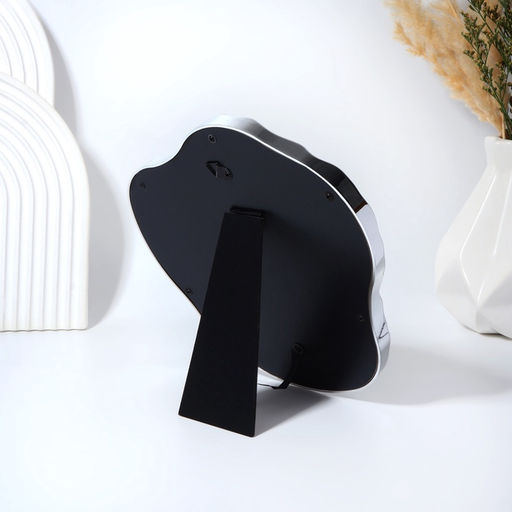 Зеркало настольное «Волны», декоративное, 20.5×21.5 см, (15×16 см), цвет серебряный