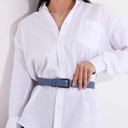 Ремень женский, ширина 2.7 см, винт, пряжка металл, цвет серо-голубой - Simaland фото 3