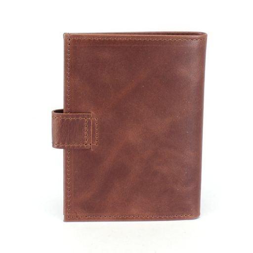 Обложка для авто+паспорт-Croco-ВП-1022 с хляст, двойн стенка, натуральная кожа коричневый тем пулл-ап (219) 243976  фото 2