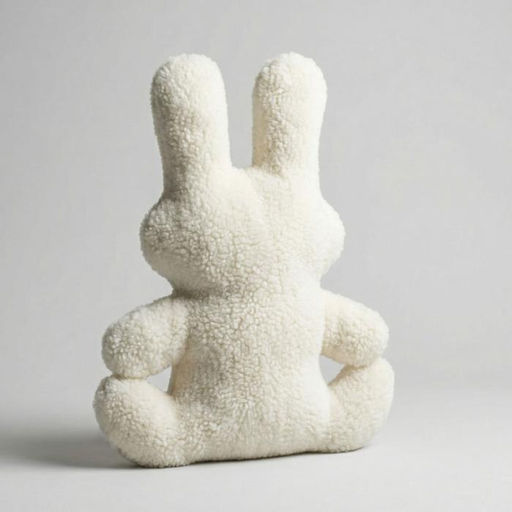 Подушка декоративная арт.4692-05 Зайчишка декор шерсть белый