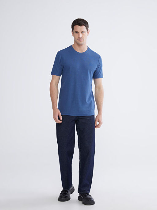 Bisiklet Yaka Penye Erkek Ti??rt