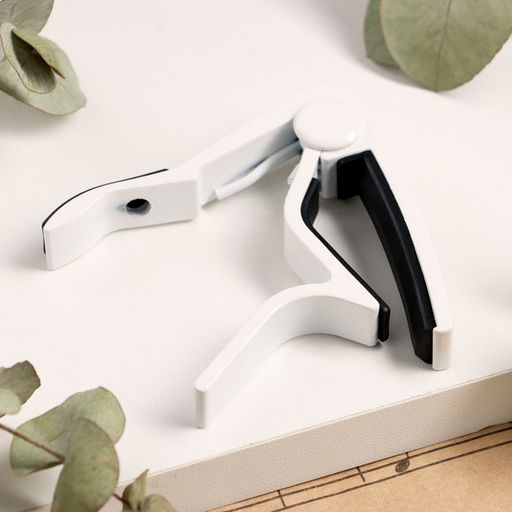 Каподастр гитарный Music life, зажим для струн, белый