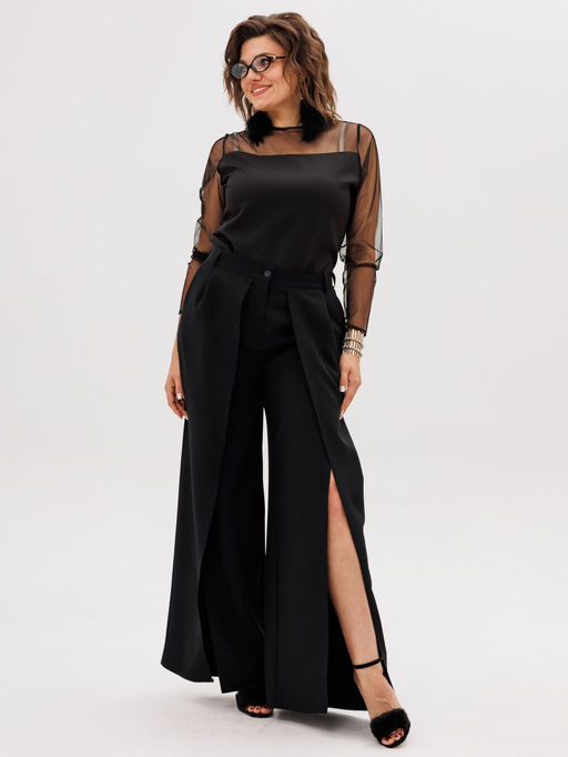 Блуза ANELLI 1777 черный туман  фото 5