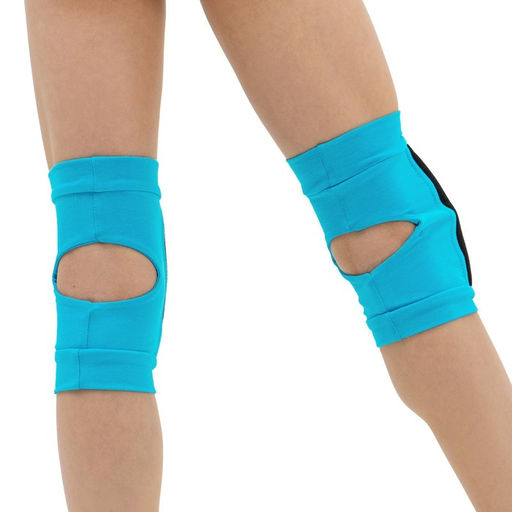 Наколенники для гимнастики и танцев Grace Dance, с уплотнителем, р. XXS, 3-5 лет, цвет бирюза/чёрный  фото 3