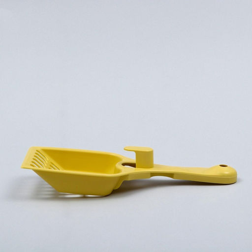 Цена за 4 шт. Совок для кошачьего туалета, 22.5×9.5×4 см, пластик, светло-жёлтый