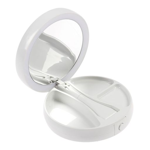 Зеркало Luazon KZ-09, подсветка, настольное, 30 16 16 см, увеличение х 10, USB, белое - Luazon home фото 5