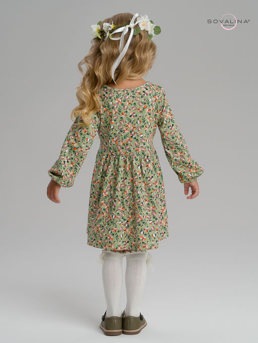 Платье Моана цветочки на хаки - Sovalina фото 32