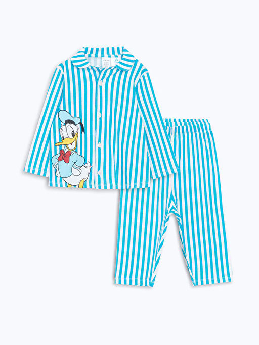 Donald Duck Bask?l? Erkek Bebek Pijama Tak?m