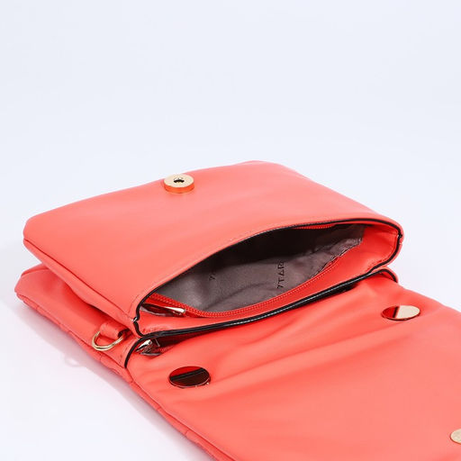 Сумка-мессенджер на магнитах, цвет коралловый - Simaland фото 8