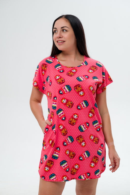 Туника женская Социал матрешка на красном - Амадэль фото 6