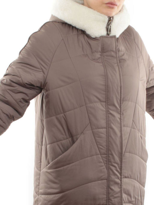 2660 DK. BEIGE Пальто двухстороннее женское еврозима (100 гр. холлофайбер) - Fashion фото 2