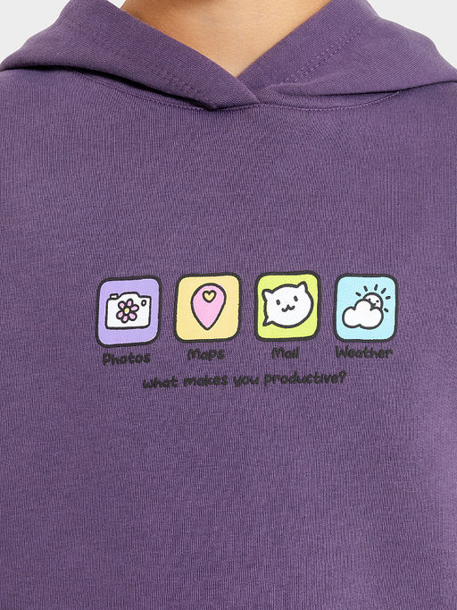 Худи для девочек в светло-фиолетовом оттенке - Mark formelle фото 5