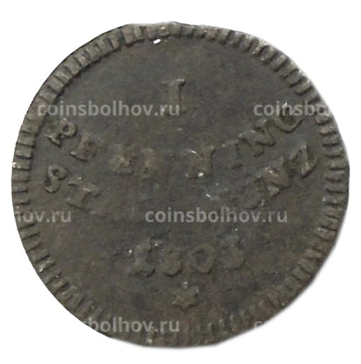 1 пфенниг 1803 года Германские государства  Аусбург