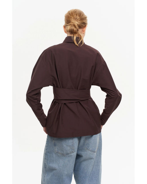 Рубашка THE VERY 2436 горький шоколад  фото 13