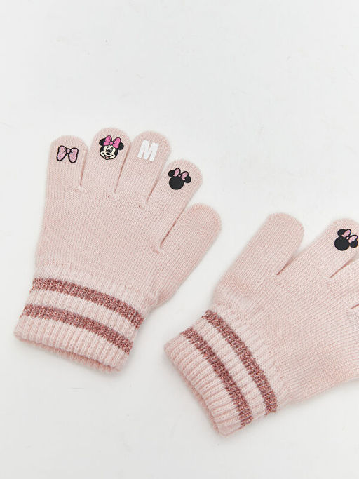 Minnie Mouse Bask?l? K?z ?ocuk Eldiven