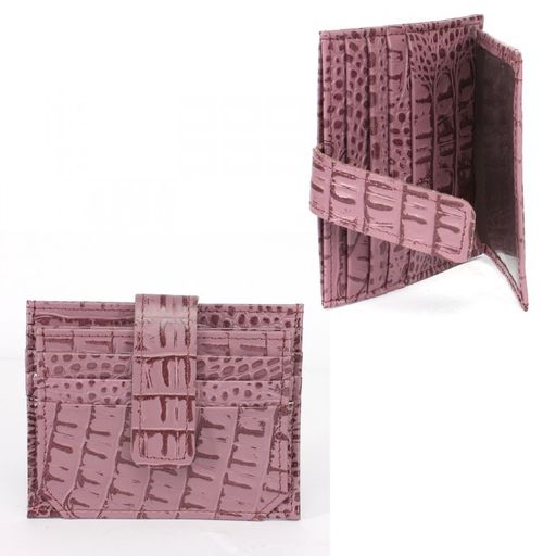 Визитница-кардхолдер Croco-ВК-206 н/к, 1отд, 12карм, ирис кайман (252) 238646