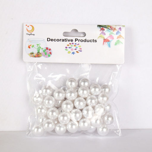 Декоративные камни 100г Жемчуг серебро / XM-45A /уп 200/ пластик - Галеонтрейд фото 4