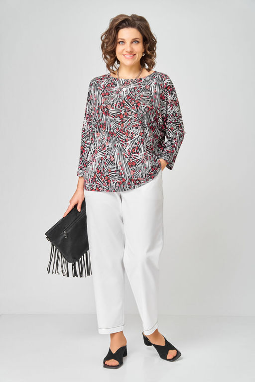 Джемпер Bliss 9402 белый, красный