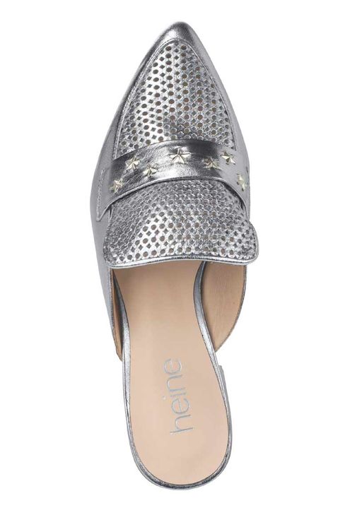 Шлепки, серебристые - Heine фото 4