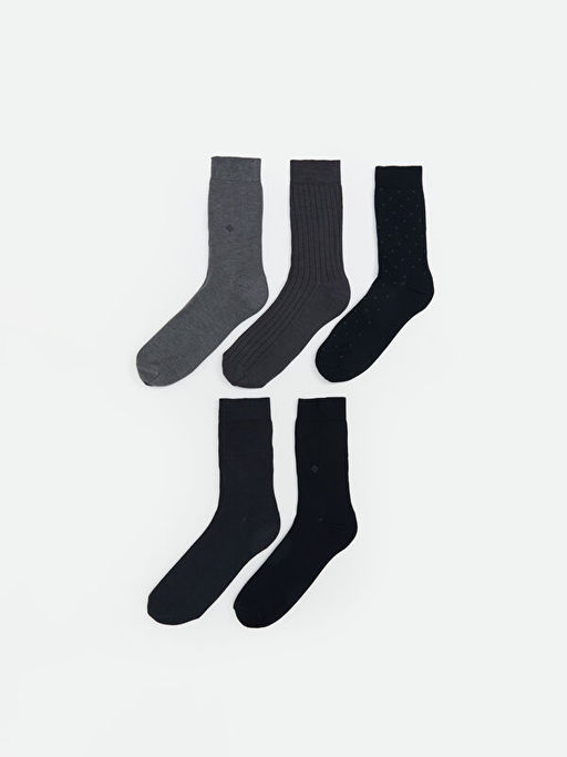 Desenli Bambu Erkek Soket ?orap 5li