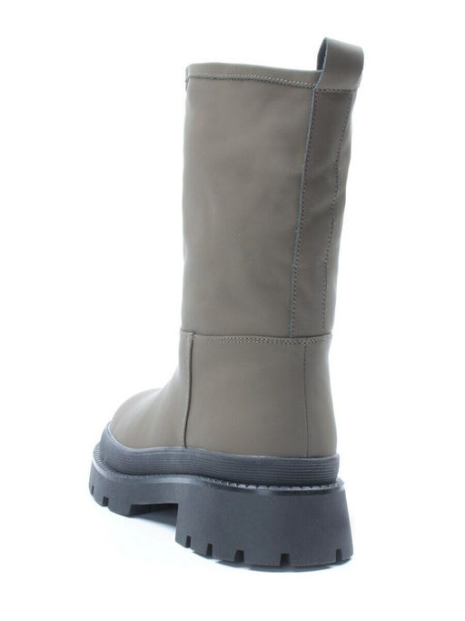 04-C188M Ботинки зимние женские (натуральная кожа (нубук) натуральный мех)